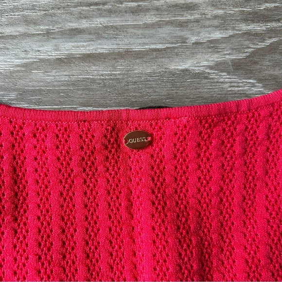 Guess V Neck Sleeveless Knitted Bodycon Dress - Picture 14 of 15